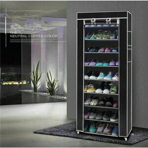 9 Shelf Shoes Cabinet Storage Organizer Shoe Rack